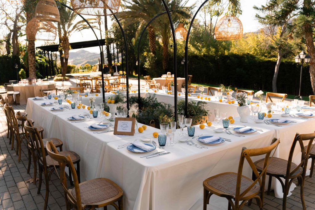 mesas cuadradas boda